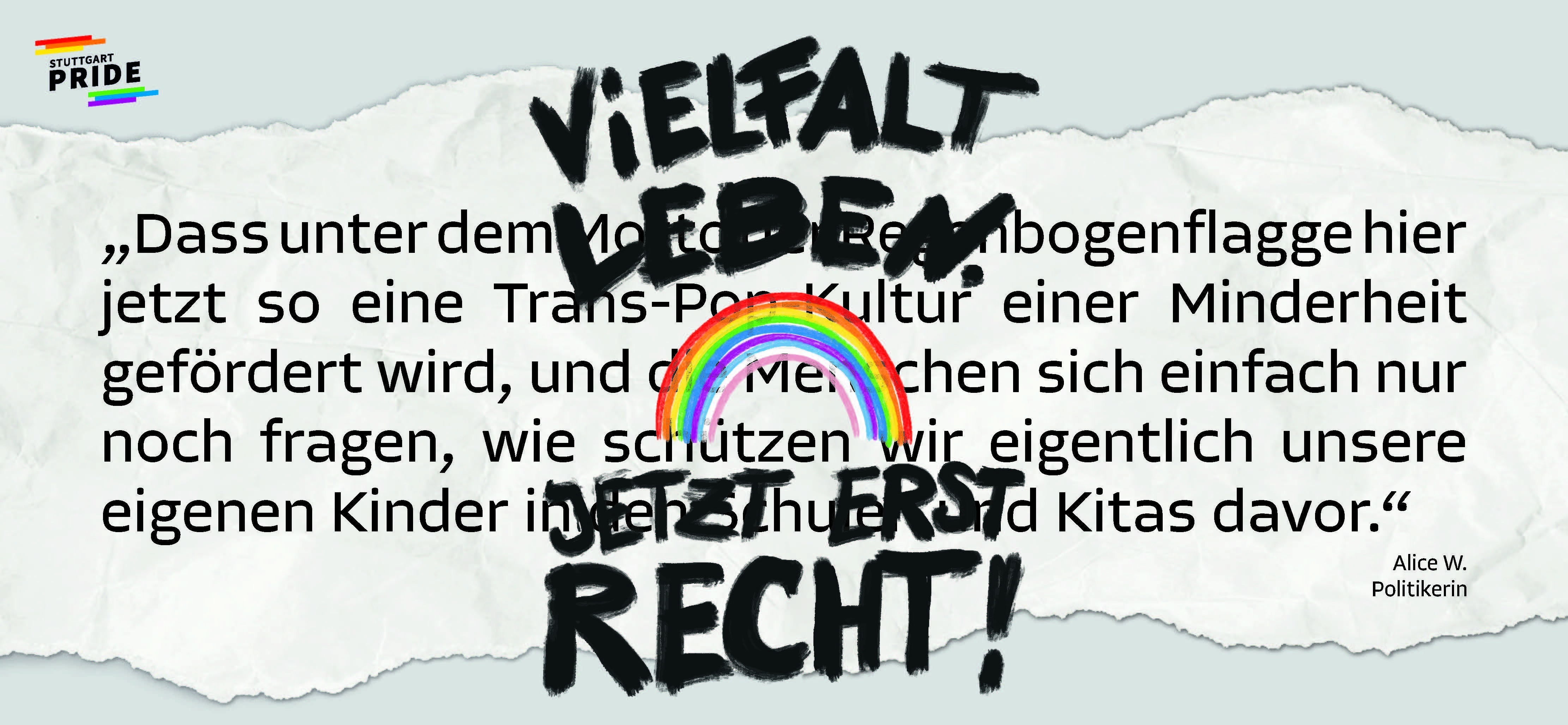 Vielfalt leben. Jetzt erst recht! B8 x Stuttgart PRIDE.